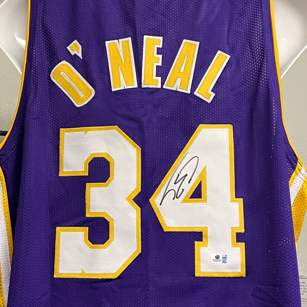 Shaquille O’Neal, custom Purple and gold Basketball Jersey